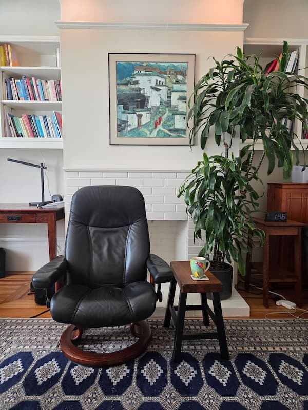 Therapy office chair in a therapy room